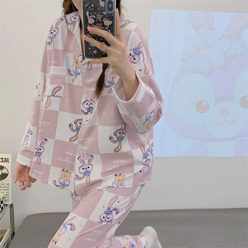 i star Dailu πιτζάμες φθινόπωρο νέο μακρυμάνικο παντελόνι casual σετ δύο τεμαχίων χαριτωμένο cartoon σαλονάκια Disney γυναικείες πιτζάμες