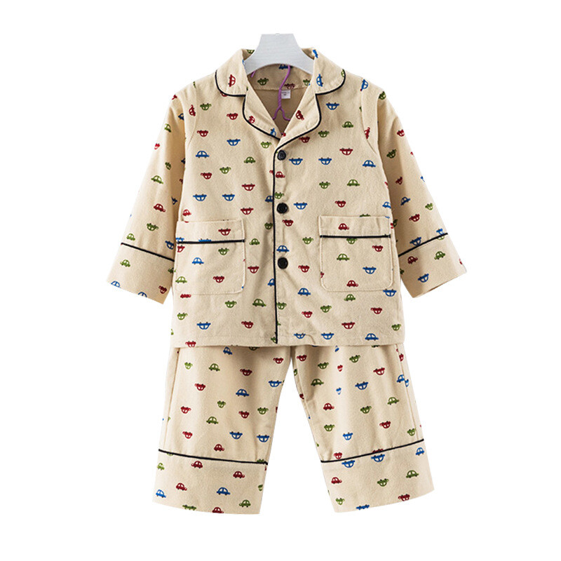 2024 Új gyerekek fiúk lányok pizsama szettek Rajzfilmmintás hosszú ujjú aranyos póló felsők nadrággal Kisgyermek baba őszi alvóruhák