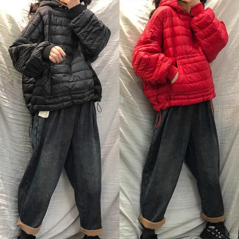 Nauja moteriška 2024 m. žiemos parkas su gobtuvu, korėjietiškos versijos moteriška pūkinė medvilninė striukė, lengvas ir plonas medvilnine paminkštintas moteriškas paltas
