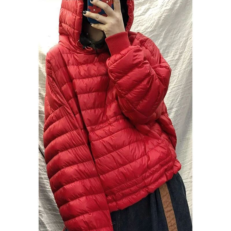 Nauja moteriška 2024 m. žiemos parkas su gobtuvu, korėjietiškos versijos moteriška pūkinė medvilninė striukė, lengvas ir plonas medvilnine paminkštintas moteriškas paltas