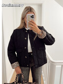 Módna slim fit prešívaná zimná teplá bunda pre ženy, okrúhly výstrih, prešívaná bomber bunda, Y2k krátky teplý kabát, vrchné oblečenie s vreckom