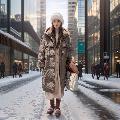 Dámske zimné elegantné bavlnené parky s kapucňou a zipsom, voľné a teplé, s kapucňou a vreckom, ležérne, nafúknuté a elegantné, pre ženy