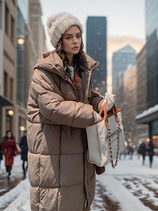 Dámske zimné elegantné bavlnené parky s kapucňou a zipsom, voľné a teplé, s kapucňou a vreckom, ležérne, nafúknuté a elegantné, pre ženy
