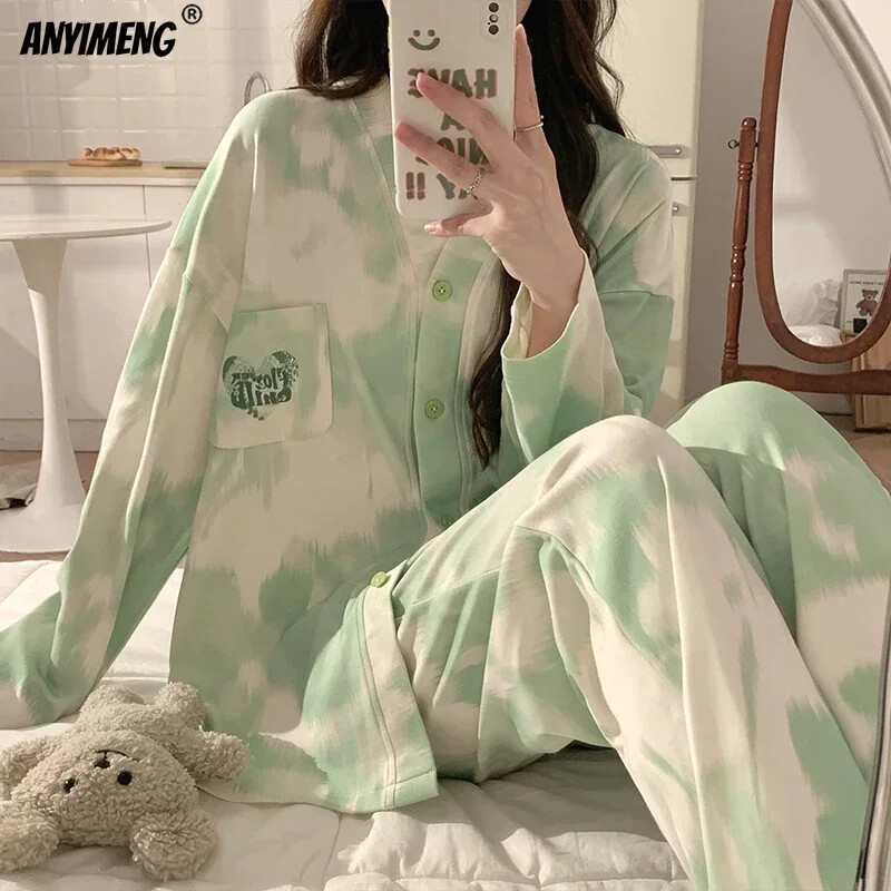 SUKAE Dámske jesenné a zimné pyžamové súpravy, ležérne kimono, pyžamové súpravy, voľnočasové klopové domáce oblečenie