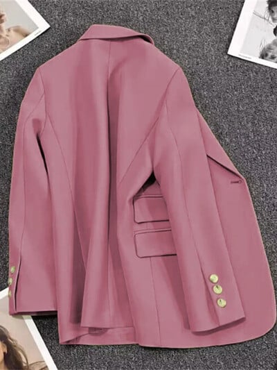 Καφέ σακάκι σακάκι Κορεάτικο μακρυμάνικο μπουφάν Blazer Γυναικείο Γυναικείο παλτό κομψό Δωρεάν αποστολή
