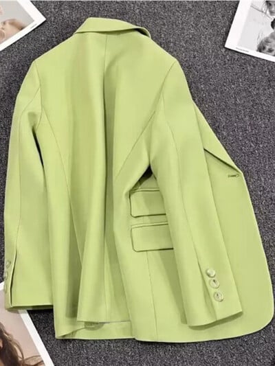 Καφέ σακάκι σακάκι Κορεάτικο μακρυμάνικο μπουφάν Blazer Γυναικείο Γυναικείο παλτό κομψό Δωρεάν αποστολή