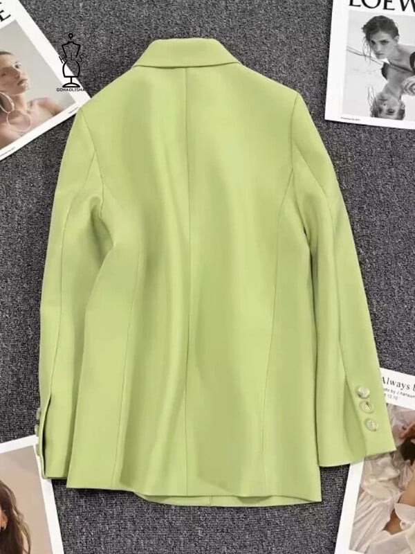 Καφέ σακάκι σακάκι Κορεάτικο μακρυμάνικο μπουφάν Blazer Γυναικείο Γυναικείο παλτό κομψό Δωρεάν αποστολή