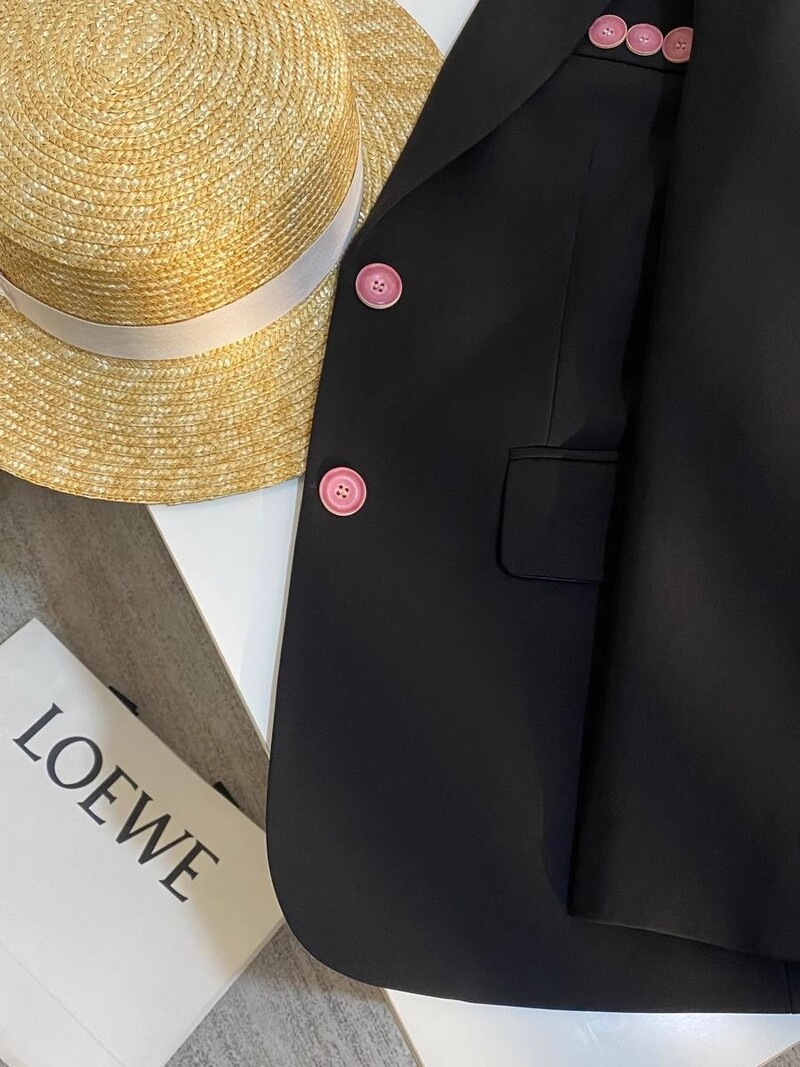 Női 2024 tavaszi új fekete öltöny, női, kiváló minőségű bő blézer, női