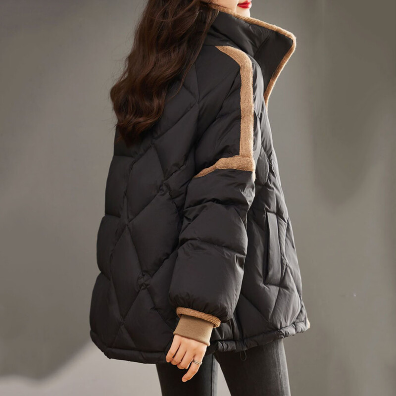 Jachetă de iarnă, cu temperament și temperament, de modă, din bumbac, 2023, cu reducere de vârstă nouă, pentru femei, scurte, supradimensionate, largi.