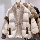 Pehelypamut dzseki nőknek 2024. őszi télen Új pamutkabát, csúcsminőségű, vastagított, rövid kabát pamutkabát