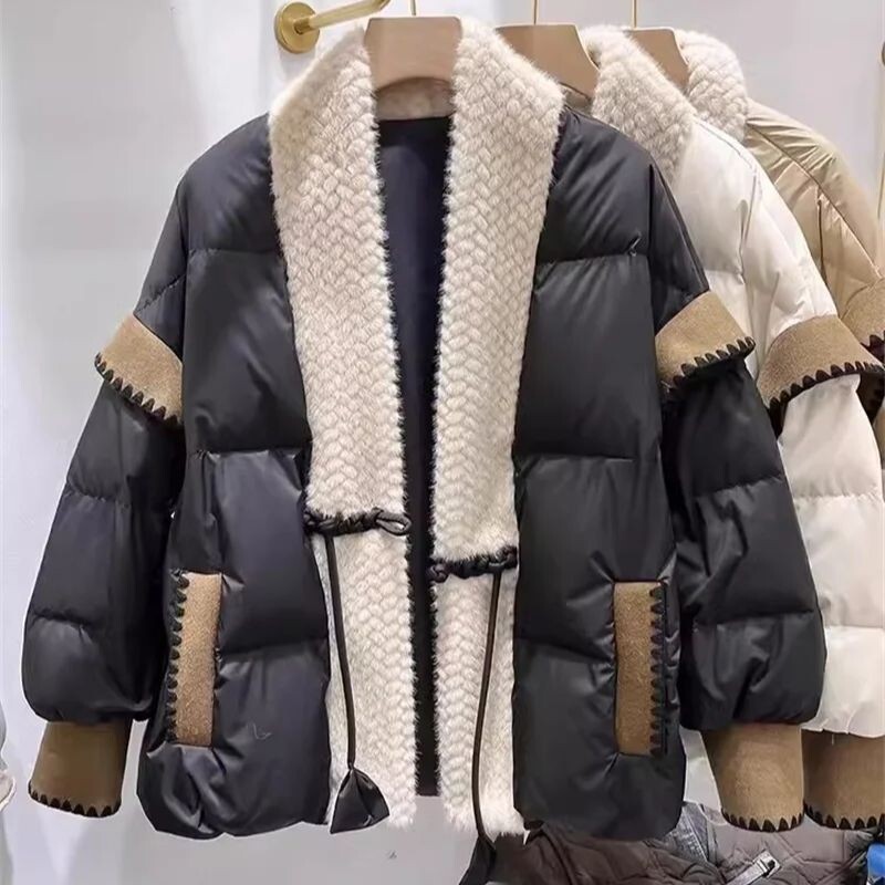 Pehelypamut dzseki nőknek 2024. őszi télen Új pamutkabát, csúcsminőségű, vastagított, rövid kabát pamutkabát