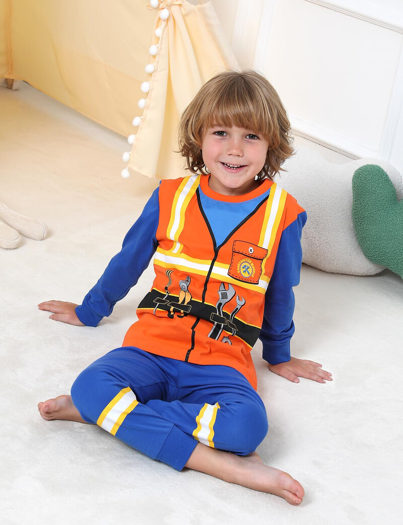 Πιτζάμες οικοδομών Halloween Pumpkin Kids Party Σετ πιτζάμες Παιδικές πιτζάμες Αγόρια οικοδόμοι Κοστούμια Απόκριες Πυτζάμες