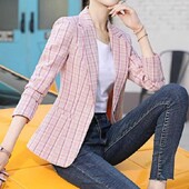 Dámsky jarný kabát, trendy slim fit dámske jarné sako s jedným gombíkom, dámske jarné sako, ležérne dámske jarné sako do práce