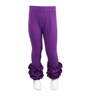 Ruffkids 100% pamuk Odjeća za malu djecu Ljeto Proljeće Pencil Hlače Hlače slatkih boja Sportske djevojke Icing Ruffle Leggings