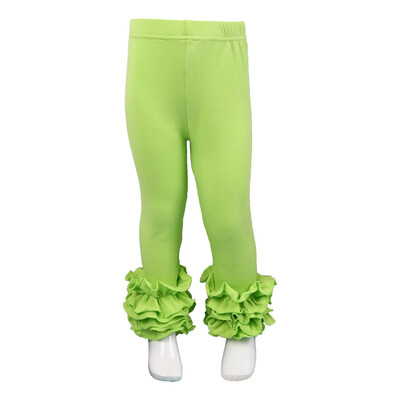 Ruffkids 100% pamuk Odjeća za malu djecu Ljeto Proljeće Pencil Hlače Hlače slatkih boja Sportske djevojke Icing Ruffle Leggings