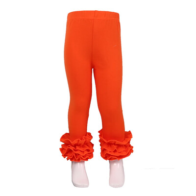 Ruffkids 100% pamuk Odjeća za malu djecu Ljeto Proljeće Pencil Hlače Hlače slatkih boja Sportske djevojke Icing Ruffle Leggings
