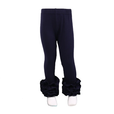 Ruffkids 100% pamuk Odjeća za malu djecu Ljeto Proljeće Pencil Hlače Hlače slatkih boja Sportske djevojke Icing Ruffle Leggings