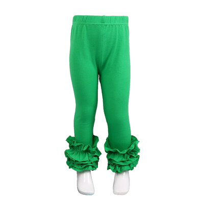 Ruffkids 100% pamuk Odjeća za malu djecu Ljeto Proljeće Pencil Hlače Hlače slatkih boja Sportske djevojke Icing Ruffle Leggings