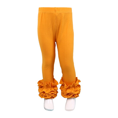 Ruffkids 100% pamuk Odjeća za malu djecu Ljeto Proljeće Pencil Hlače Hlače slatkih boja Sportske djevojke Icing Ruffle Leggings