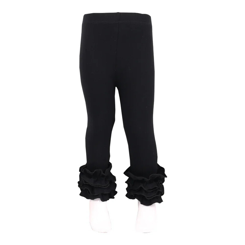 Ruffkids 100% pamuk Odjeća za malu djecu Ljeto Proljeće Pencil Hlače Hlače slatkih boja Sportske djevojke Icing Ruffle Leggings