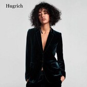 Γυναικείο Σκούρο Πράσινο Βελούδινο Σακάκι Μπλέιζερ Κομψό Γυναικείο Παλτό Γυναικείο Slim Casual Πέτο Business Blazers γραφείου S-Xxl