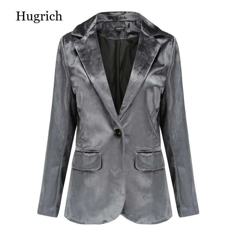 Γυναικείο Σκούρο Πράσινο Βελούδινο Σακάκι Μπλέιζερ Κομψό Γυναικείο Παλτό Γυναικείο Slim Casual Πέτο Business Blazers γραφείου S-Xxl
