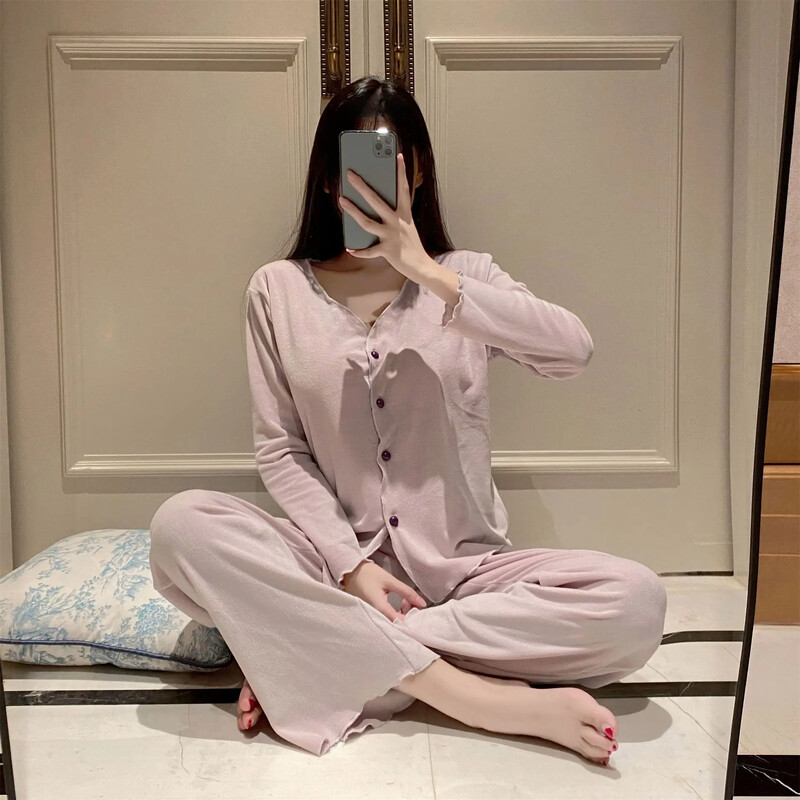 Storas žiemos pižamų komplektas Seksualus apvalaus kaklo mėlynas aksominis kostiumas ant krūtinės rudens/žiemos moteriški miegui