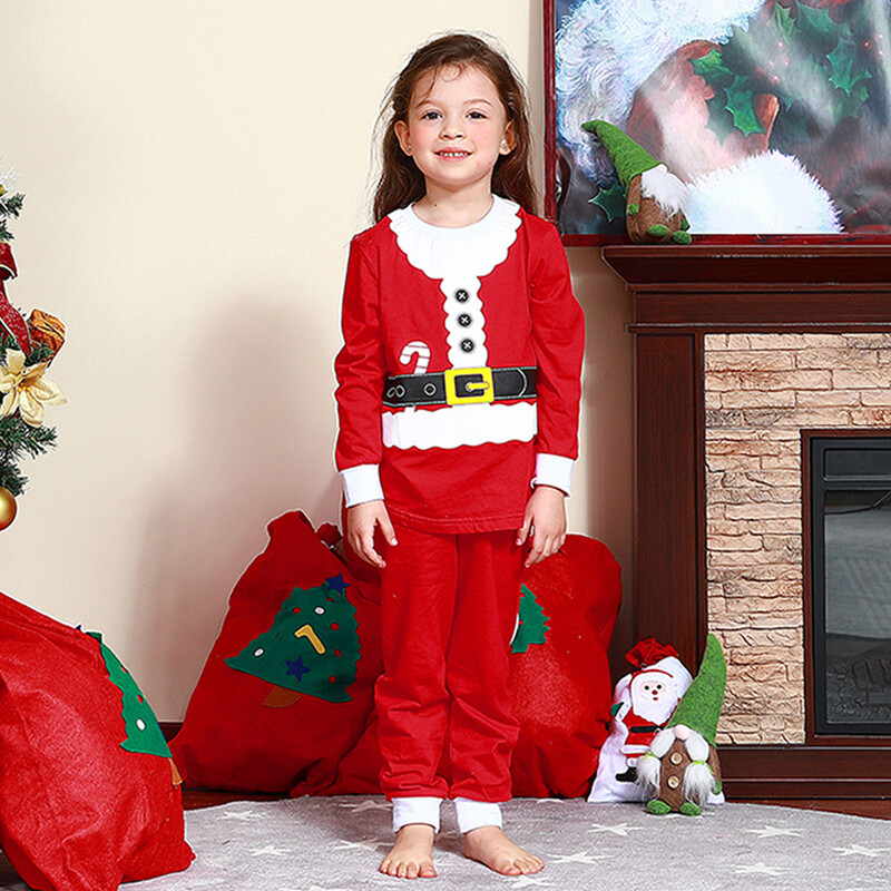 Kalėdinės pižamos Vaikai Berniukai Merginos Elfas Kalėdų Senelis Miegrūnai Kūdikiams Kalėdos su kepure Naktiniai drabužiai Naujieji Metai Dovana Drabužiai 2-14 Y Pjs