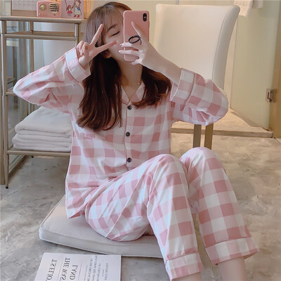 Ladies Korean Version of The Long-sleeved Loungewear Ladies Ins Style Diákok Friss határokon átnyúló nagykereskedés női ruházat Ms.