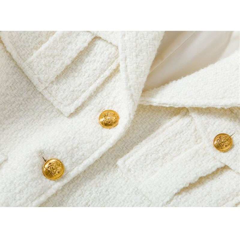 Blazer pentru femei, toamna 2024, nou temperament coreean, sacou din tweed pentru dama, ocazional, pentru birou, pentru femei, îmbrăcăminte exterioară, topuri