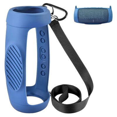 Silikoonist ümbrise kate JBL Charge 5 Bluetoothi kõlarile, reisikandmiskaitse koos õlarihma ja karabiiniga