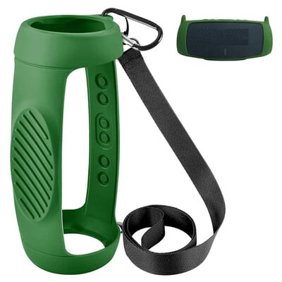 Silikoonist ümbrise kate JBL Charge 5 Bluetoothi kõlarile, reisikandmiskaitse koos õlarihma ja karabiiniga