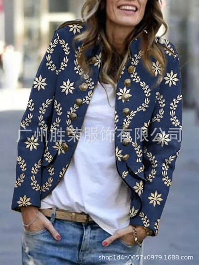 Costum casual de birou la modă pentru femei 2023 toamnă/iarnă nou culoare solidă la două piepte palton slim fit