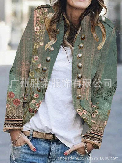 Costum casual de birou la modă pentru femei 2023 toamnă/iarnă nou culoare solidă la două piepte palton slim fit