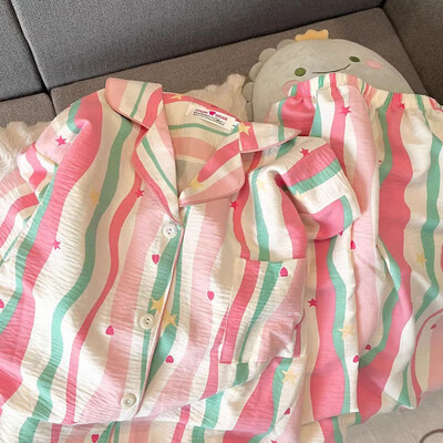 Iepuri imprimate Seturi de pijamale Kawaii drăguțe pentru femei Seturi de pijamale moi de toamnă Lenjerie de dormit Set pantaloni cu mânecă lungă Pijamale pentru femei Costum de acasă