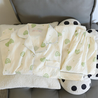 Iepuri imprimate Seturi de pijamale Kawaii drăguțe pentru femei Seturi de pijamale moi de toamnă Lenjerie de dormit Set pantaloni cu mânecă lungă Pijamale pentru femei Costum de acasă