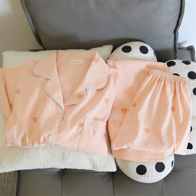 Iepuri imprimate Seturi de pijamale Kawaii drăguțe pentru femei Seturi de pijamale moi de toamnă Lenjerie de dormit Set pantaloni cu mânecă lungă Pijamale pentru femei Costum de acasă