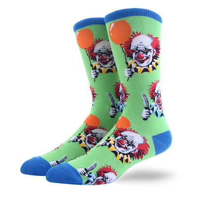 Férfi zokni Vicces nagy méretű Alien Ízletes ételek Nyomtatás Színes Snack Burger Pizza Boldog Harajuku Skate Cotton Sokken