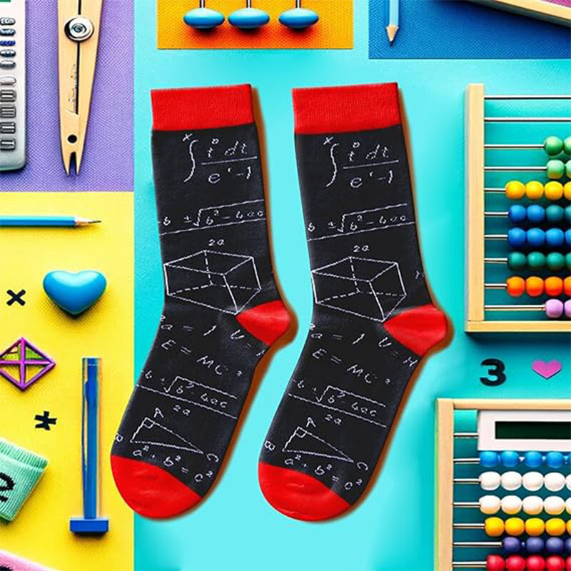 Férfi zokni Vicces nagy méretű Alien Ízletes ételek Nyomtatás Színes Snack Burger Pizza Boldog Harajuku Skate Cotton Sokken