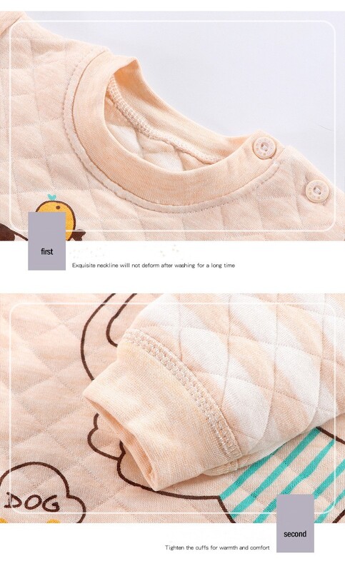 Viršutiniai + kelnės 2 dalių komplektas žiemos terminis apatinis trikotažas stora medvilnė pižama animacinių filmų spauda Vaikai berniukai mergaitės kūdikiams miegui kostiumai drabužiai