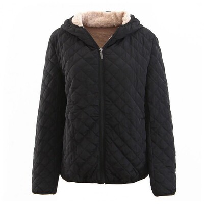 Sieviešu jaka silta jēra flīsa parkas ziemas jakas ziemas jauna vidēja garuma korejiešu izdevuma kapuce Fit plus flīsa kokvilnas mētelis