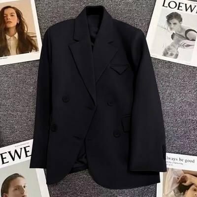 2024, új tavaszi, őszi divat, rózsaszín blézer dzseki, női hosszú ujjú karcsú, alkalmi irodai elegáns női tömör öltönykabát, női felsők