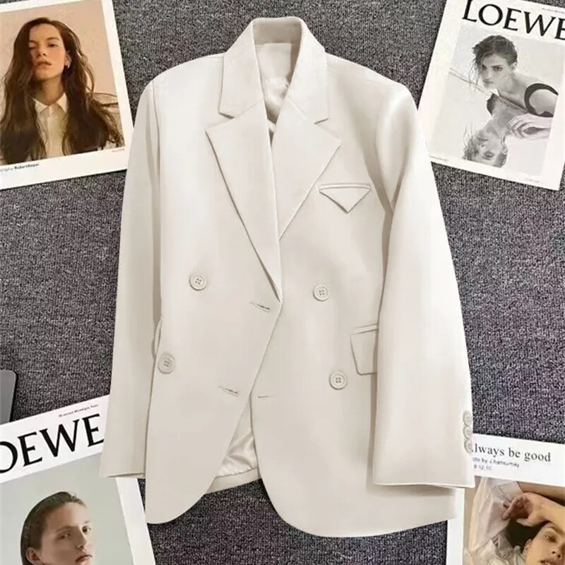 2024, új tavaszi, őszi divat, rózsaszín blézer dzseki, női hosszú ujjú karcsú, alkalmi irodai elegáns női tömör öltönykabát, női felsők