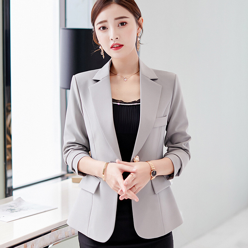 Dámske čierne slim fit saká, pracovné saká, vínovo červené, ležérne topy, vrchné oblečenie s dlhým rukávom, kabáty NS5263