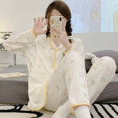 Tiszta pamut kismama hálóruha szett bő szabású, légáteresztő nyári etetőruhák új anyáknak, terhes nőknek