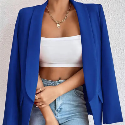 2024 tavaszi őszi női egyszínű öltöny öltöny temperamentumos kabát piros többszínű felső Női egyszerű ingázásra női ruházat