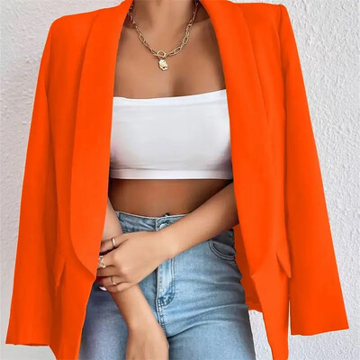 2024 tavaszi őszi női egyszínű öltöny öltöny temperamentumos kabát piros többszínű felső Női egyszerű ingázásra női ruházat