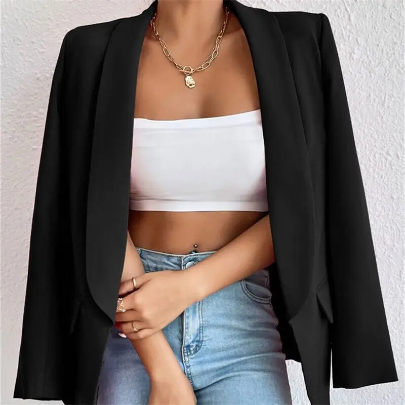 2024 tavaszi őszi női egyszínű öltöny öltöny temperamentumos kabát piros többszínű felső Női egyszerű ingázásra női ruházat