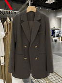 Pavasara sieviešu bleizeri un jakas Eleganti korejiešu modes biroja sieviešu uzvalki ar garām piedurknēm, ikdienas sieviešu mētelis