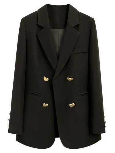 Pavasara sieviešu bleizeri un jakas Eleganti korejiešu modes biroja sieviešu uzvalki ar garām piedurknēm, ikdienas sieviešu mētelis